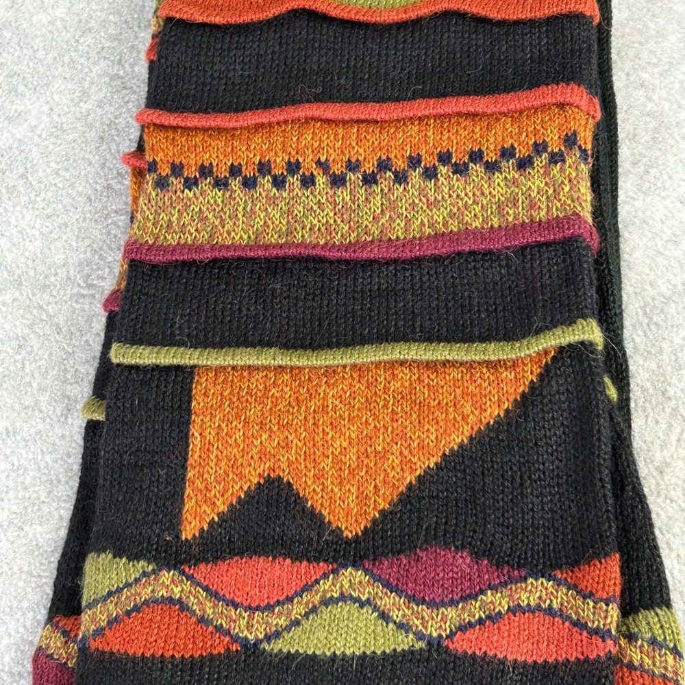 Peruvian Alpaca Wool Beanie Scarf 2 in 1 Knit Black Sky Cabincore Peruvian Soul - Picture 13 of 14
